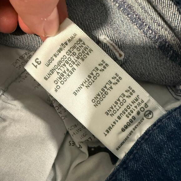 AG Adriano Goldschmied Farrah Boot Crop Jeans High Rise Blue Denim 31 - Picture 5 of 9